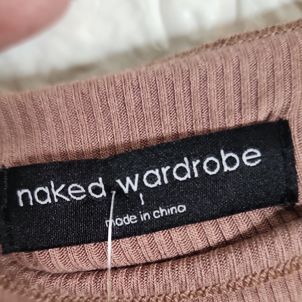 Naked Wardrobe Mauve Long Sleeve Dress - Picture 2 of 6